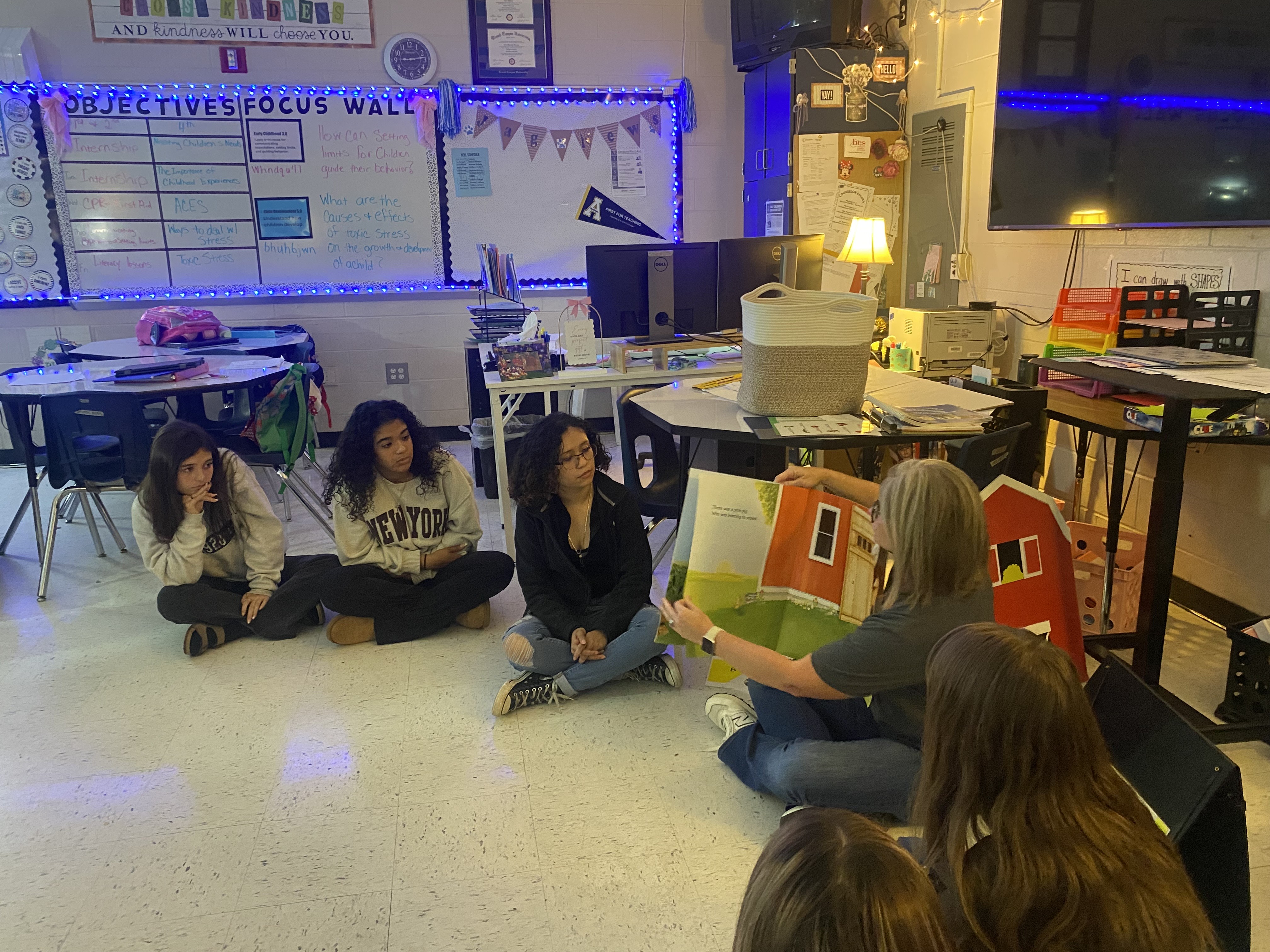 Harnett County Partnership for Children Staff teaching HCS CTE's ECE Program students